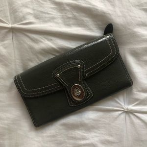 Gray Coach Wallet with Lilac Lining